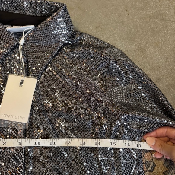 NWT C/MEO Collective After Dark Shirt in Black - Picture 12 of 13